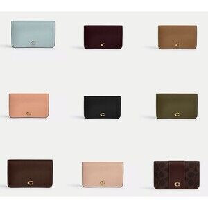 Coach Women's Essential Slim Card Case Various Colors NWT
